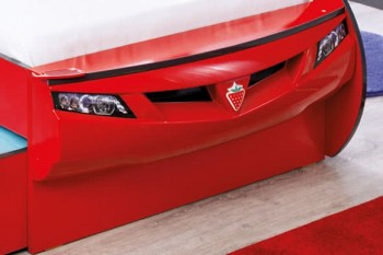 CARBED Кровать-машина Coupe с выдвижной кроватью Red 20.03.1306.00 в Кабинетном - kabinetnoe.mebel54.com | фото