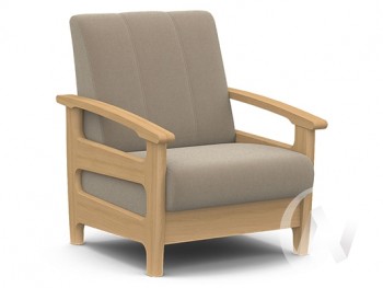 Кресло для отдыха Омега (бук лак/CATANIA LATTE) в Кабинетном - kabinetnoe.mebel54.com | фото