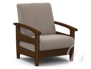Кресло для отдыха Омега (орех лак/CATANIA COCOA) в Кабинетном - kabinetnoe.mebel54.com | фото