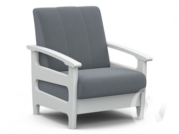 Кресло для отдыха Омега (снег лак/CATANIA SILVER) в Кабинетном - kabinetnoe.mebel54.com | фото