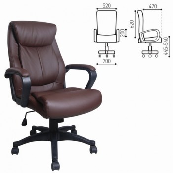 Кресло офисное BRABIX Enter EX-511 (коричневый) в Кабинетном - kabinetnoe.mebel54.com | фото