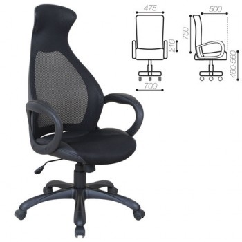 Кресло офисное BRABIX Genesis EX-517 (черное) в Кабинетном - kabinetnoe.mebel54.com | фото