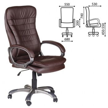 Кресло офисное BRABIX Omega EX-589 (коричневое) в Кабинетном - kabinetnoe.mebel54.com | фото