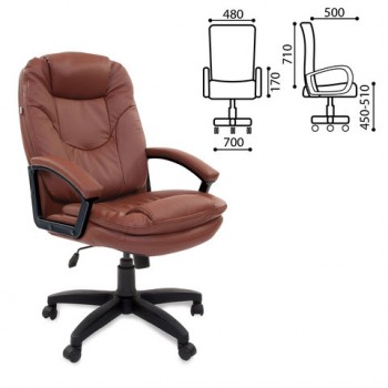 Кресло офисное BRABIX Trend EX-568 (коричневый) в Кабинетном - kabinetnoe.mebel54.com | фото