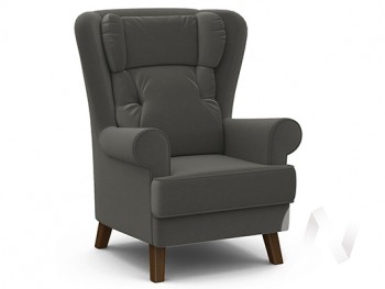 Кресло отдыха Комфорт-2 (орех лак/ULTRA GRAFIT) в Кабинетном - kabinetnoe.mebel54.com | фото