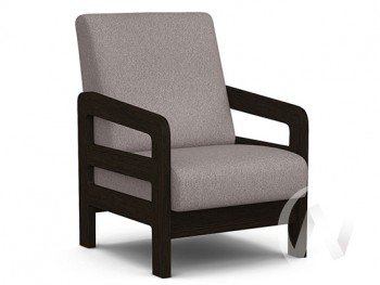 Кресло отдыха Вега-34 (венге лак/UNO ROSY-GREY) в Кабинетном - kabinetnoe.mebel54.com | фото