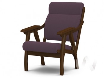 Кресло Вега-10 (орех лак/ULTRA PLUM) в Кабинетном - kabinetnoe.mebel54.com | фото