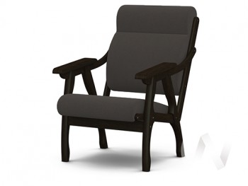 Кресло Вега-10 (венге лак/ULTRA GRAFIT) в Кабинетном - kabinetnoe.mebel54.com | фото