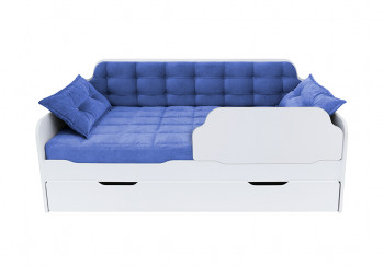 Кровать 170 серии Спорт Лайт 1 ящик 85 Синий (подушки) в Кабинетном - kabinetnoe.mebel54.com | фото