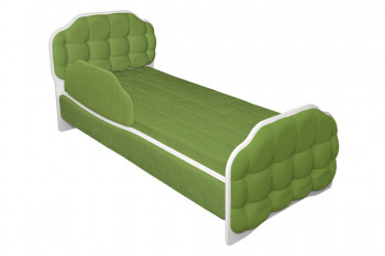 Кровать 180 Атлет 76 Зелёный (мягкий бортик) в Кабинетном - kabinetnoe.mebel54.com | фото