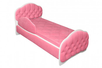 Кровать 180 Гармония 89 Розовый (мягкий бортик) в Кабинетном - kabinetnoe.mebel54.com | фото