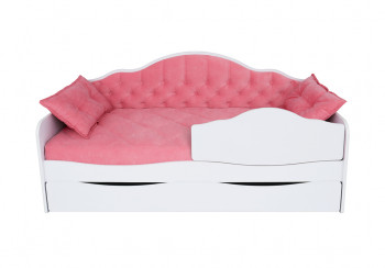 Кровать 180 серии Иллюзия Лайт 1 ящик 89 Розовый (подушки) в Кабинетном - kabinetnoe.mebel54.com | фото