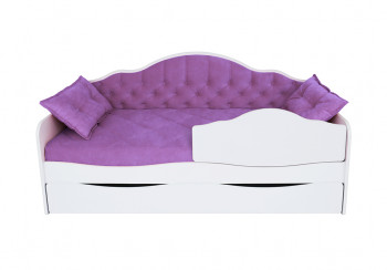 Кровать 190 серии Иллюзия Лайт 1 ящик 32 Фиолетовый (подушки) в Кабинетном - kabinetnoe.mebel54.com | фото