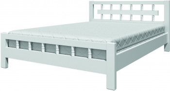 Кровать Натали-5 из массива сосны 1600*2000 Белый античный в Кабинетном - kabinetnoe.mebel54.com | фото