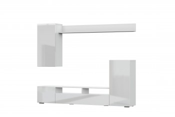 Мебель для гостиной МГС 4 (Белый/Белый глянец) в Кабинетном - kabinetnoe.mebel54.com | фото