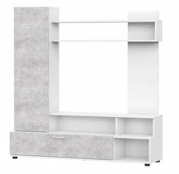 Мебель для гостиной "МГС 9" Белый / Цемент светлый в Кабинетном - kabinetnoe.mebel54.com | фото