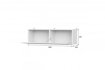 Модульная система "Токио" Шкаф навесной Белый текстурный в Кабинетном - kabinetnoe.mebel54.com | фото
