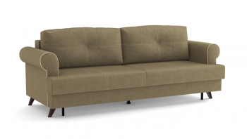 Оливер / диван - кровать 3-х местн. (еврокнижка) (велюр велутто коричневый 23 в Кабинетном - kabinetnoe.mebel54.com | фото
