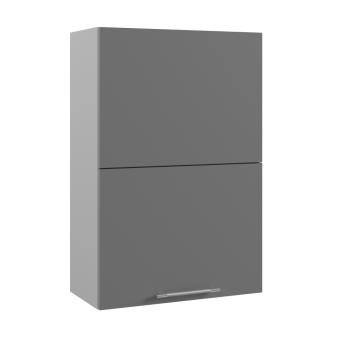 Ройс ПГПМ 600 Шкаф верхний Blum Aventos HF (Графит софт/корпус Серый) в Кабинетном - kabinetnoe.mebel54.com | фото
