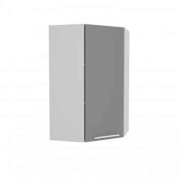 Ройс ВПУ 550 Шкаф верхний угловой высокий (Графит софт/корпус Серый) в Кабинетном - kabinetnoe.mebel54.com | фото