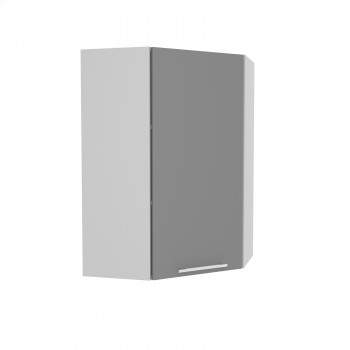 Ройс ВПУ 600 Шкаф верхний угловой высокий (Графит софт/корпус Серый) в Кабинетном - kabinetnoe.mebel54.com | фото
