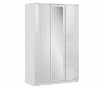 Шкаф 3-х дверный СБ-2493 Медея (Белый/Белый глянец) в Кабинетном - kabinetnoe.mebel54.com | фото
