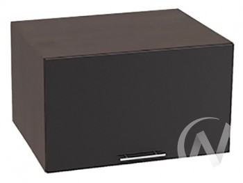 Шкаф верхний Валерия-М ШВГ-610 (Черный металлик/Венге/горизонтальный/глубокий) в Кабинетном - kabinetnoe.mebel54.com | фото