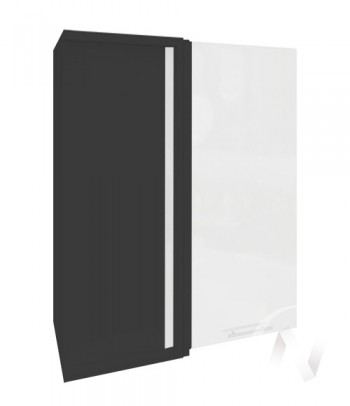 Угловой шкаф Валерия-М ШВУ 699 (Белый металлик/Венге/верхний/высокий) в Кабинетном - kabinetnoe.mebel54.com | фото